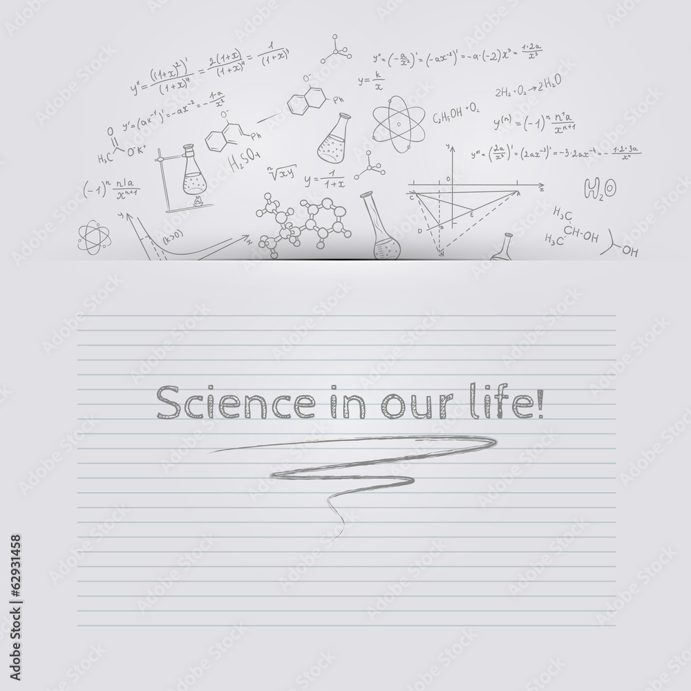 Hand draw chemistry background Hand draw chemistry background