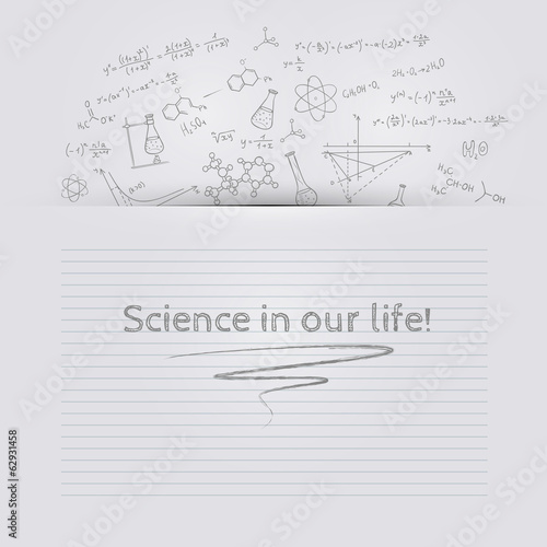 Hand draw chemistry background