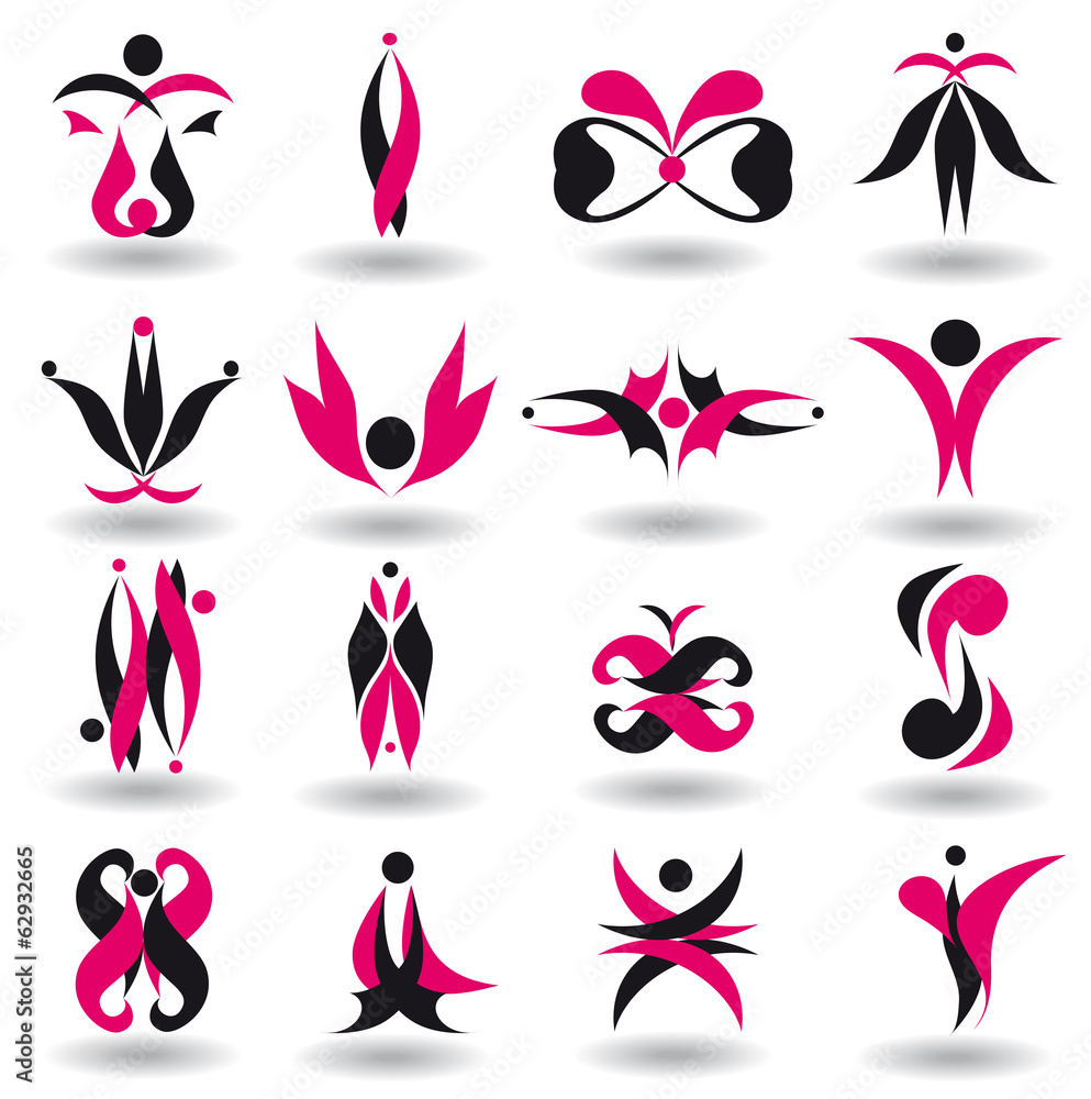 Set of abstract design element vector Set of abstract design element vector
