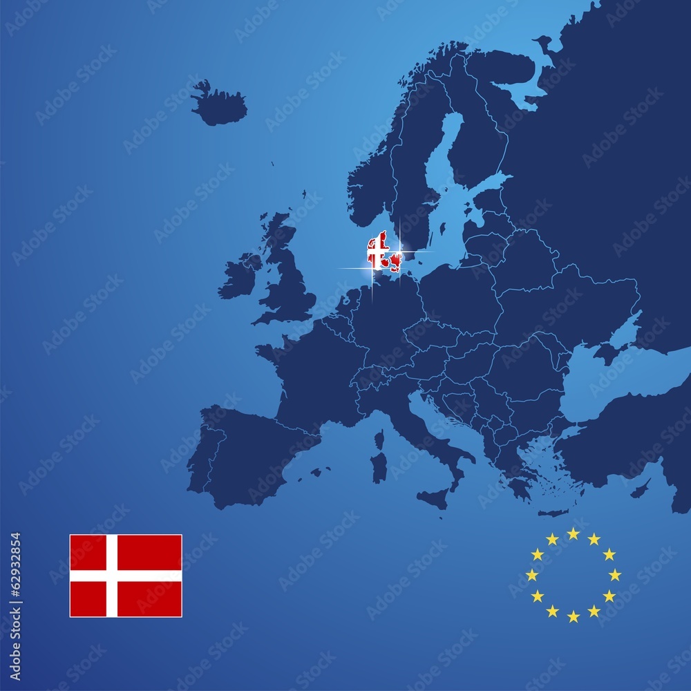 Obraz premium Denmark map cover vector