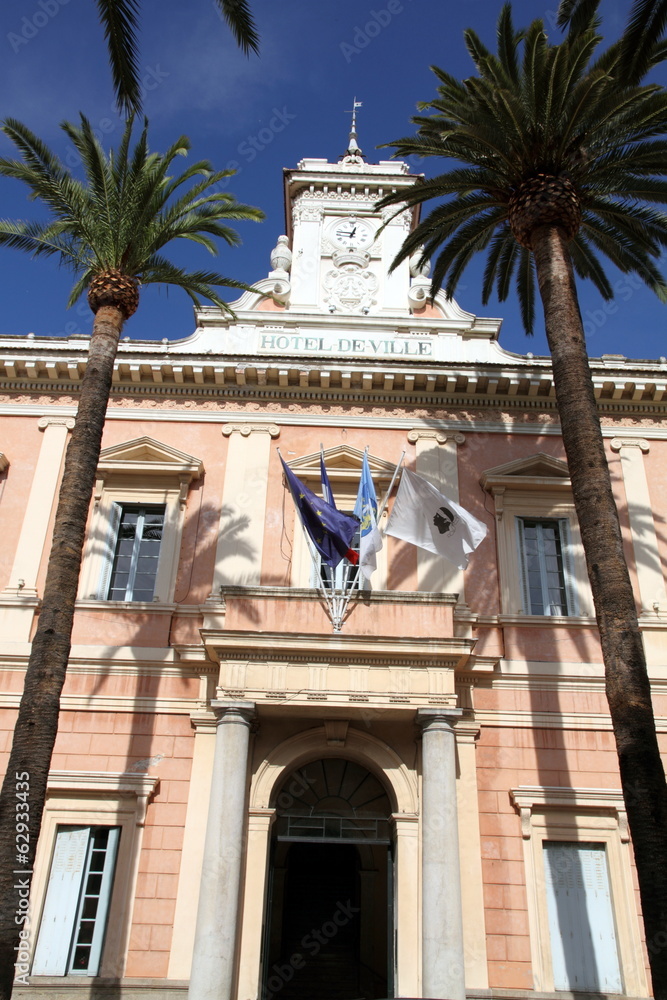 Town Hall, Ajaccio. Corse-du-Sud, Corsica, France
