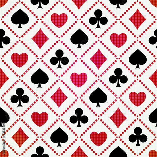 Seamless background playing card suits