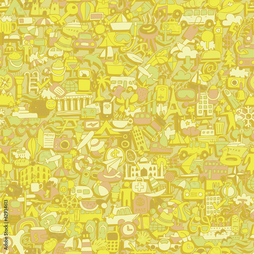 Travel seamless pattern