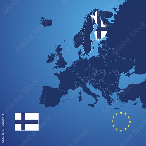 Finland map cover vector