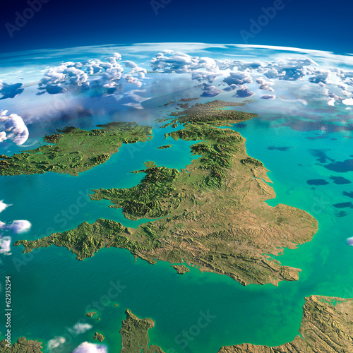 Fragments of the planet Earth. United Kingdom and Ireland