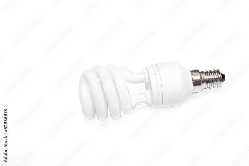 Isolated fluorescent lamp on a white background Isolated fluorescent lamp on a white background
