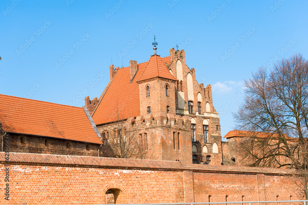 Defense walls with XIII century in Torun, Poland Defense walls with XIII century in Torun, Poland