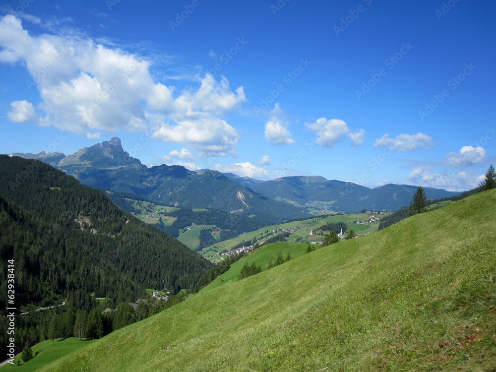 Alm Landschaft im Südtirol Italien Wengen (la Valle)