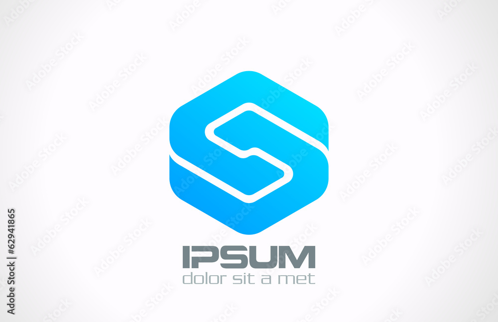 Business Technology abstract logo design. Infinity icon