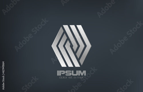 Business Fashion Luxury metal vector logo design icon