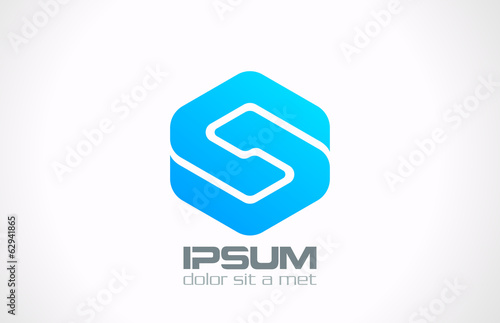 Business Technology abstract logo design. Infinity icon