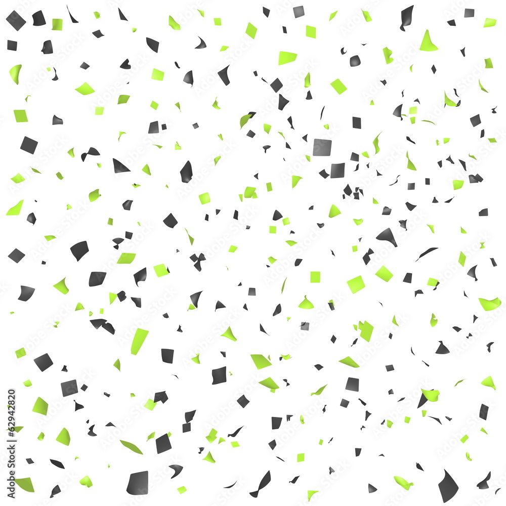 Colored paper in flight Colored paper in flight