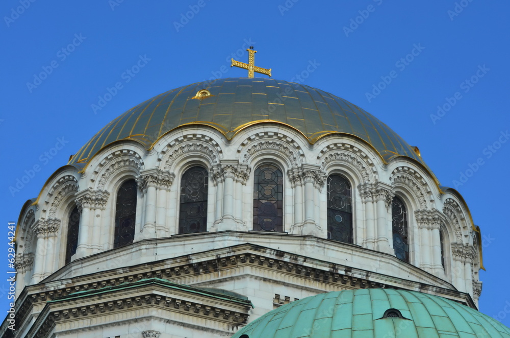 Obraz premium Central cupol of the Alexander Nevsky Cathedral, Sofia