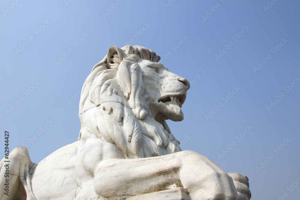 Antique Lion Statue at Victoria Memorial Gate, Kolkata