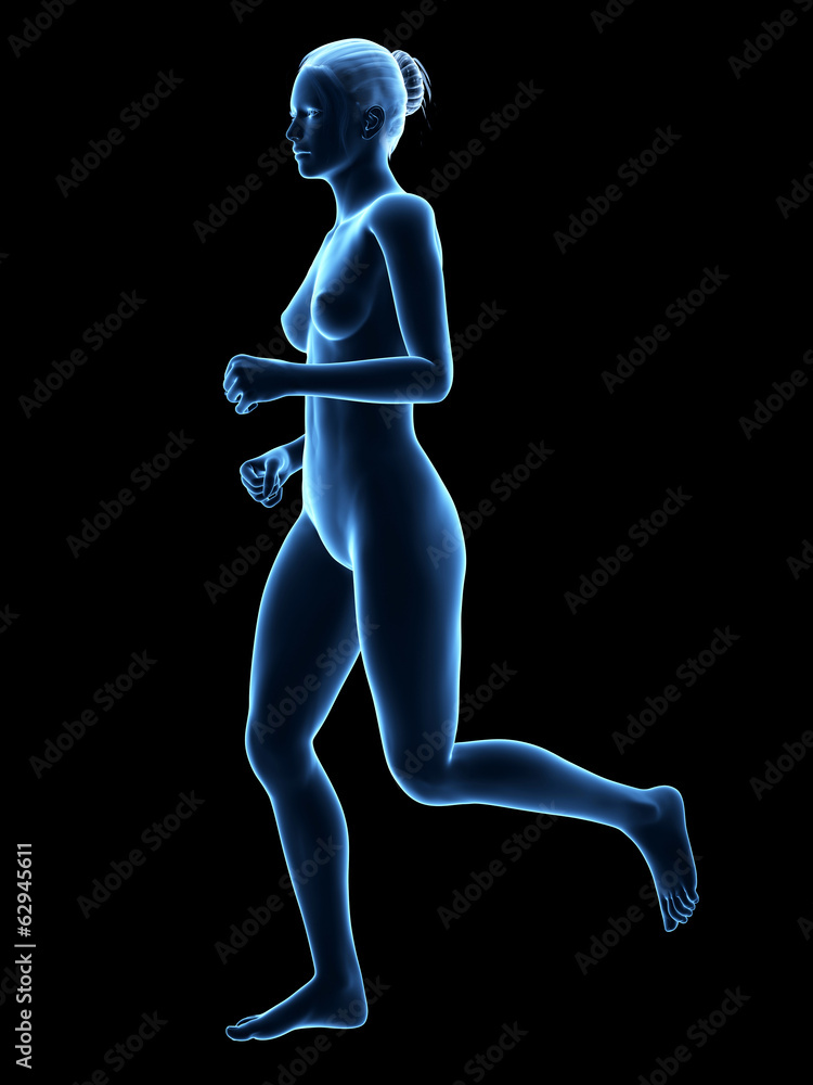 medical illustration - running woman