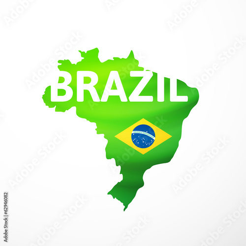 Vector flag maps of Brazil
