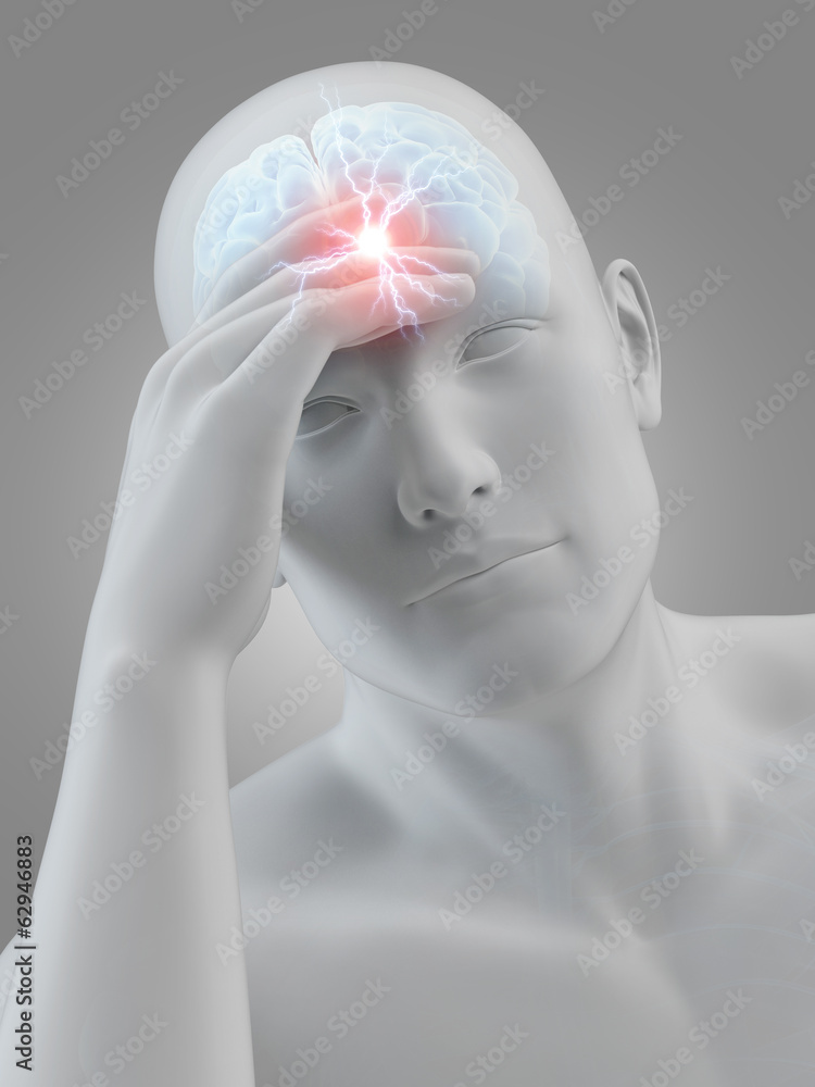 illustration of a man having a headache illustration of a man having a headache