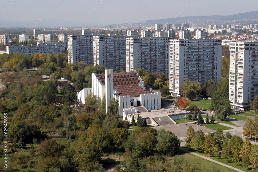 Obraz premium Church of Holy Cross in Zagreb