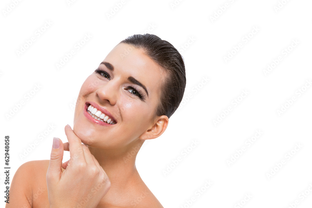 beautiful young woman with perfect skin and soft makeup beautiful young woman with perfect skin and soft makeup