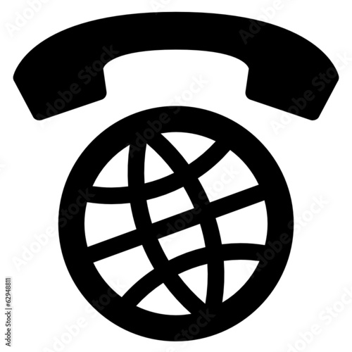 International calls worldwide vector icon