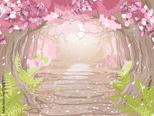 Magic spring forest