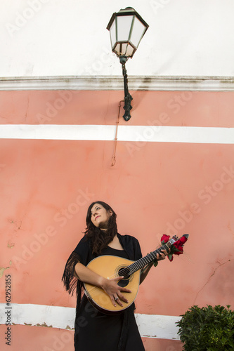 beautiful woman fado performer musician photo