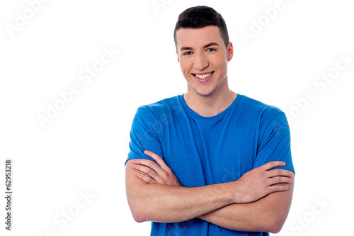 Casual man with arms crossed © stockyimages