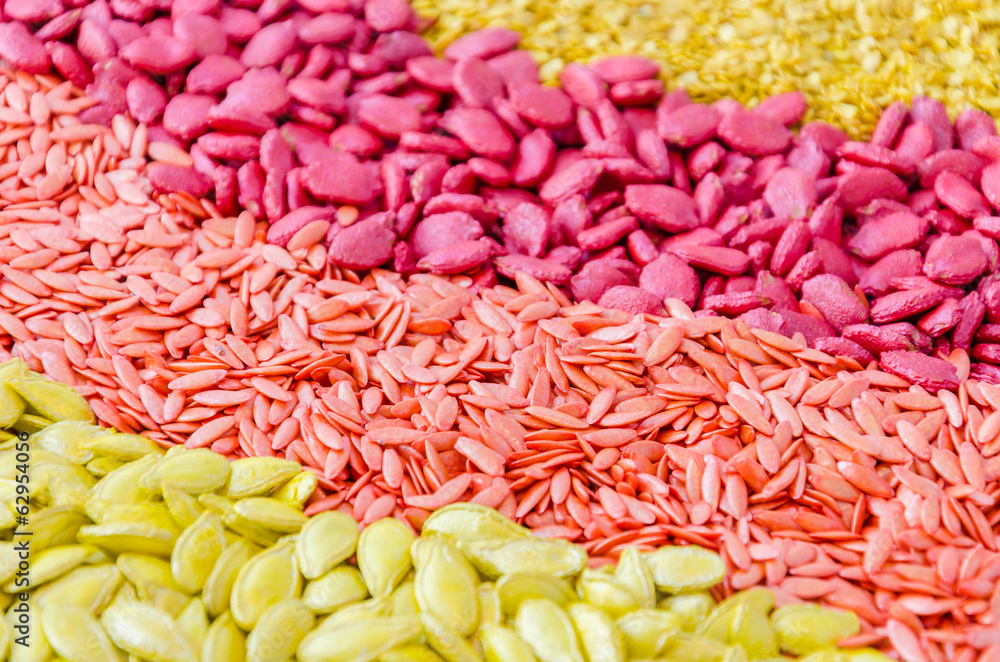 Colorful seeds texture using as background Colorful seeds texture using as background