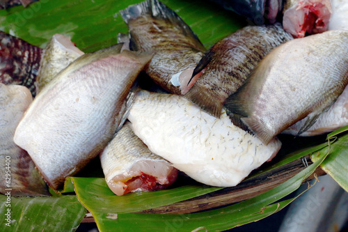 Fresh fish in the market.