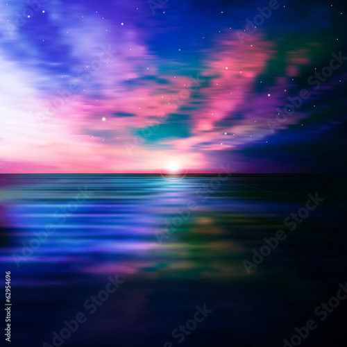 abstract background with sea sunset © lembit