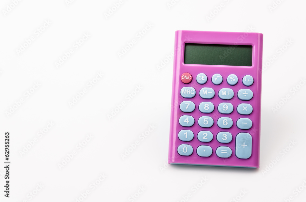 Calculator isolated white background Calculator isolated white background