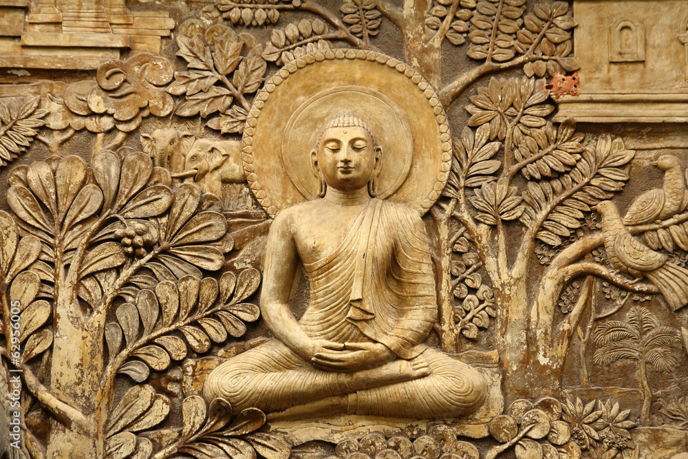 buddha wooden carving