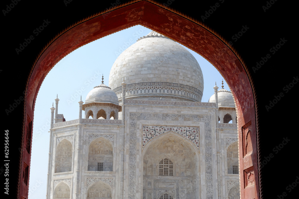 Taj Mahal, view from Mosque.