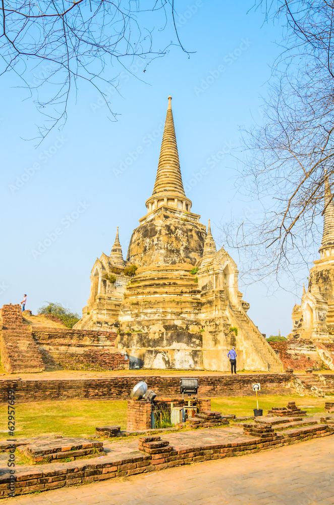 Fototapeta premium Wat Phra Si Sanphet temple at ayutthaya Thailand