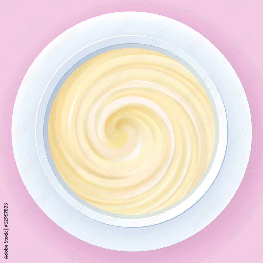 Vector background of mixed cream in a bowl Vector background of mixed cream in a bowl