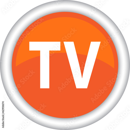 Круглый векторный знак с надписью TV