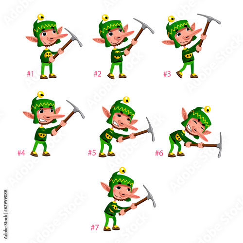 Animation of Dwarf digging.