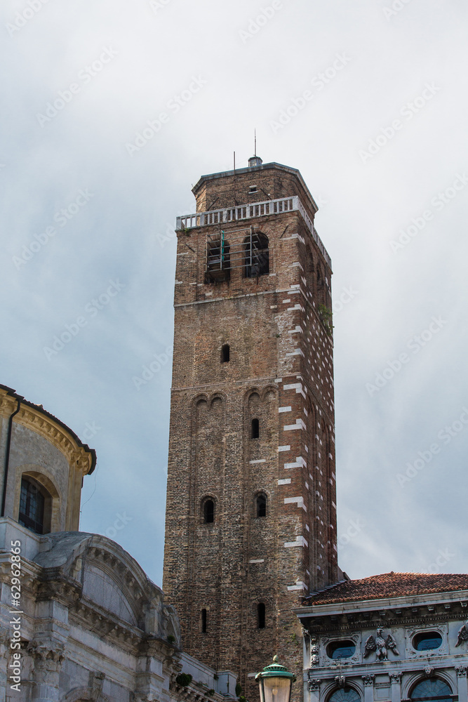 Old Brick Bell Tower in Venice