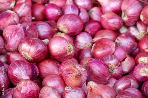 Shallot - asia red onion in market