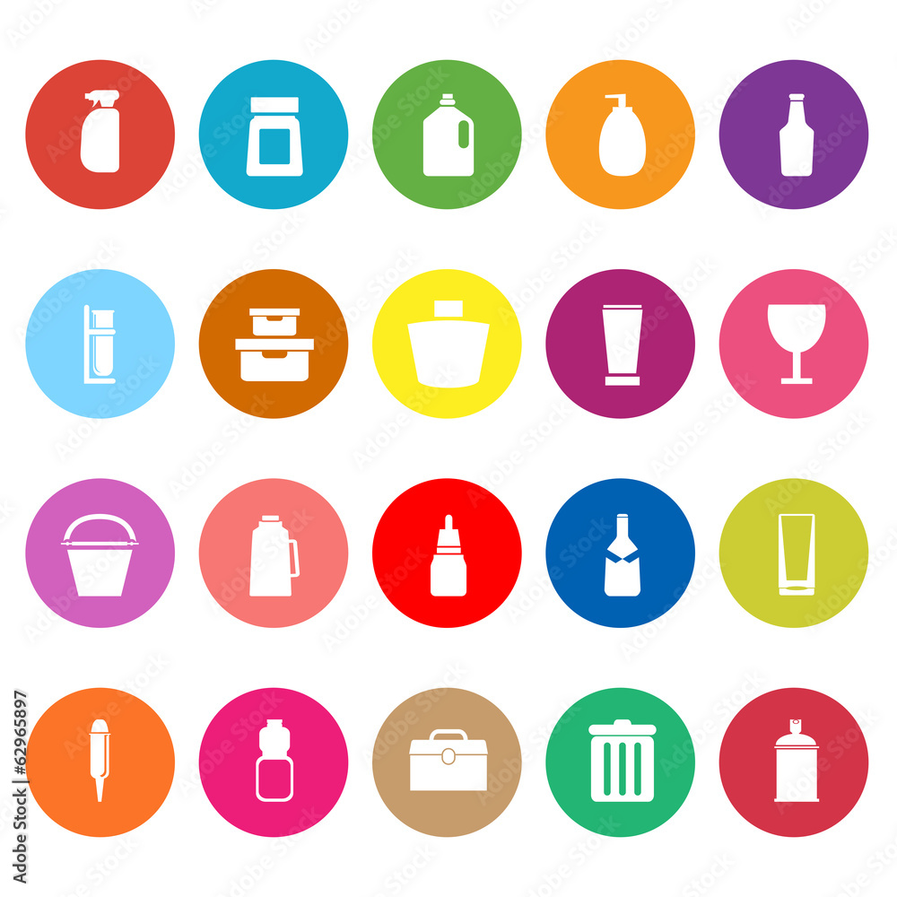 Design package flat icons on white background Design package flat icons on white background