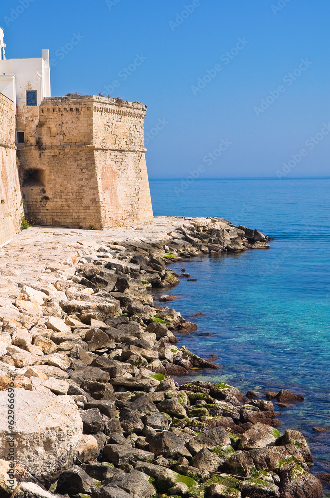 Fortified wall. Monopoli. Puglia. Italy.