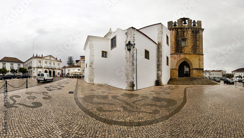 View of historical Church of Se located in Faro, Portugal.