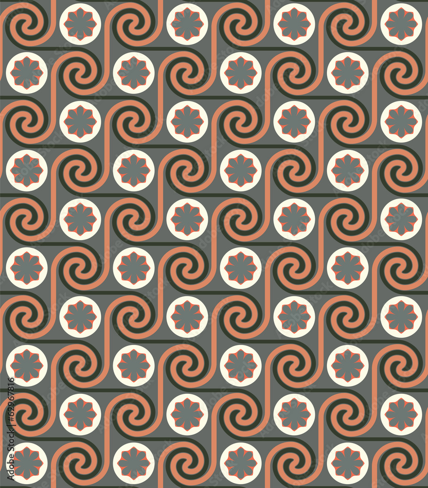 Seamless ethnic art geometric pattern background retro colors Seamless ethnic art geometric pattern background retro colors