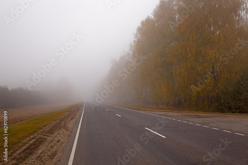 the autumn road - the small road to an autumn season