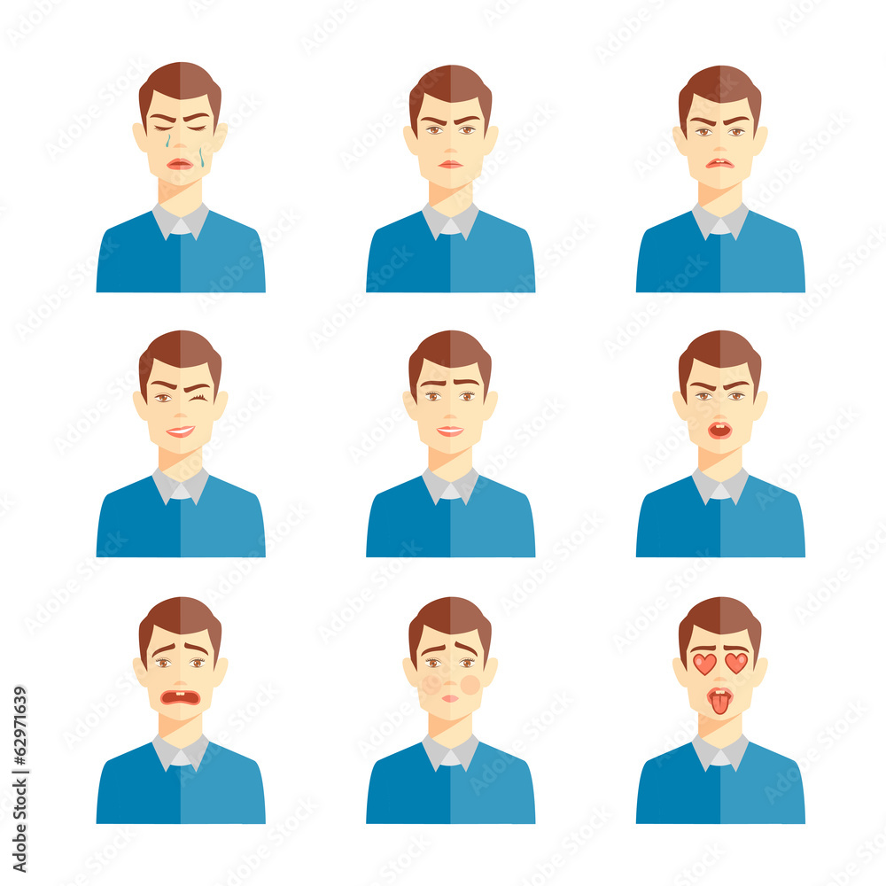 various emotions illustration various emotions illustration