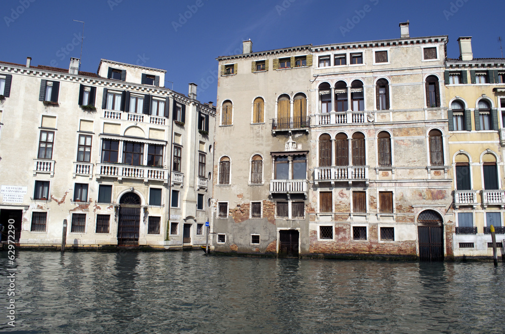 Houses and Buildings in water of Venice Grand Channel