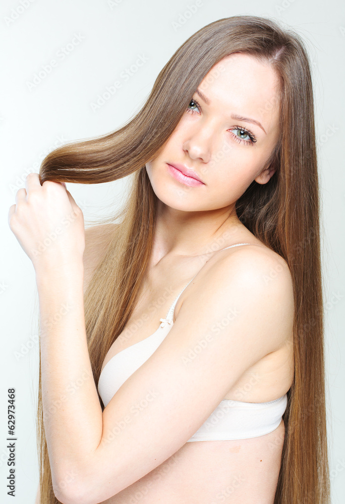 closeup portrait of a beautiful young woman with elegant long sh closeup portrait of a beautiful young woman with elegant long sh