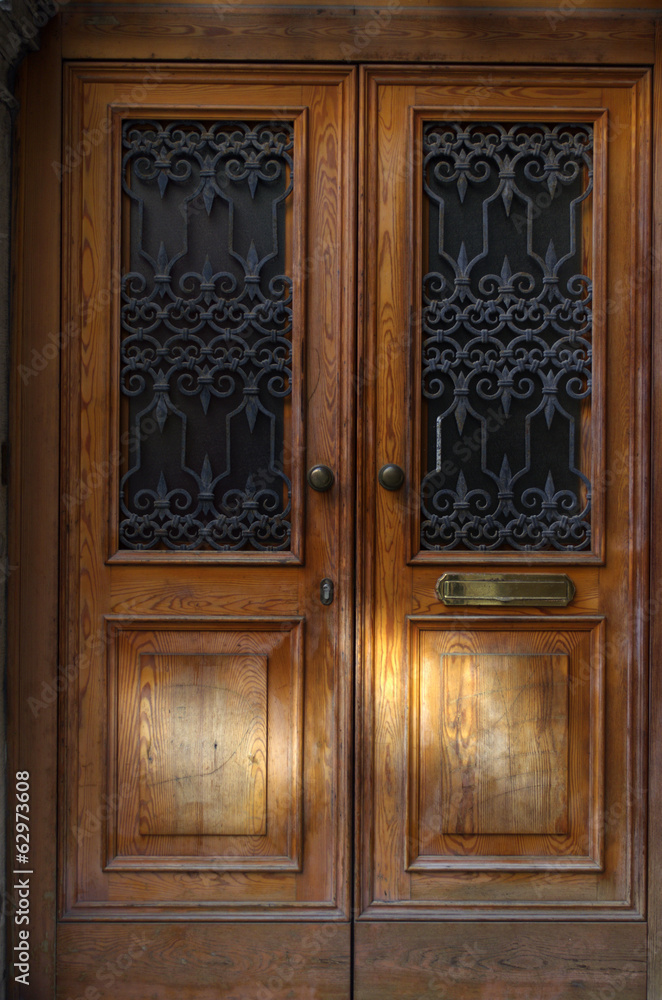 Old wooden door in Venice