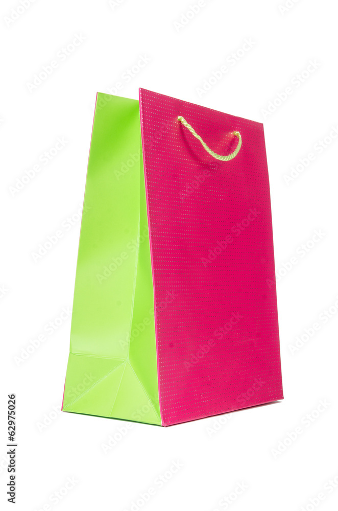 Colourful shopping bags isolated on white Colourful shopping bags isolated on white