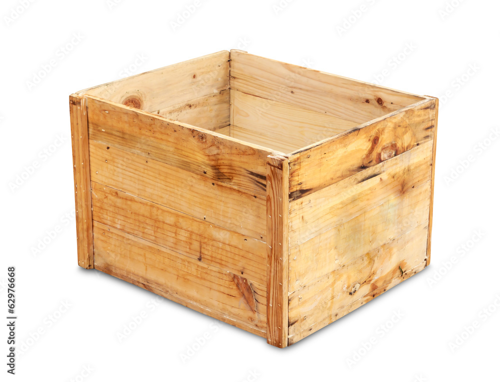 wood box isolated with clipping path wood box isolated with clipping path